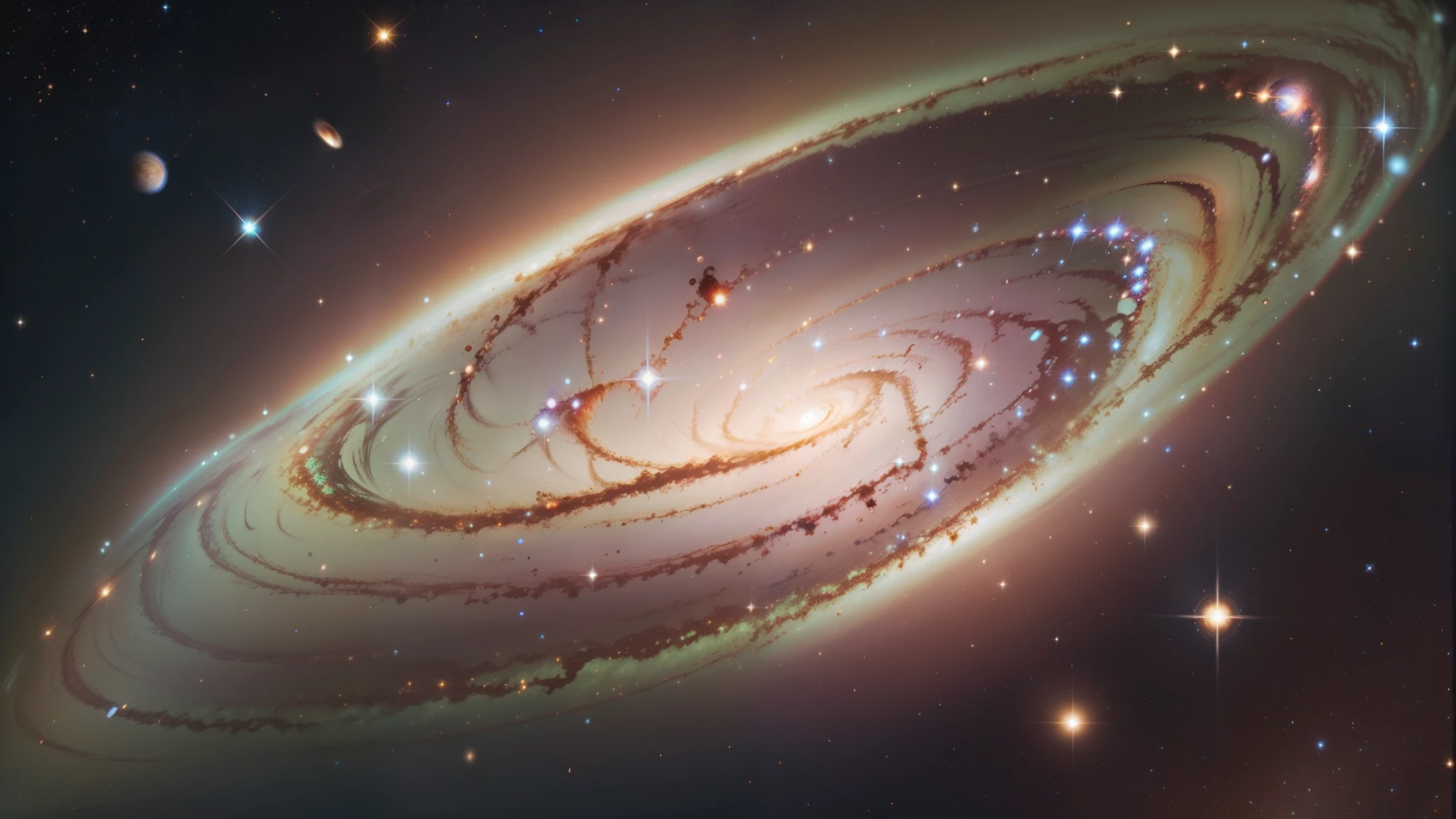 star々が渦巻くMilky Way, plants and bright spirals, Space and, Milky Wayの光のカラー, Milky Way色, splashes of neon Milky Way, swirling Milky Way, カラフルなMilky Wayのテーマカラー, The colors of the universe, galaxy, Milky Way swirling around, 美しいMilky Way, Milky Wayの色合, 明るいstar雲, Milky Way, Milky Way 宇宙 SF,Ultra high temperature plasma gas,quasar,