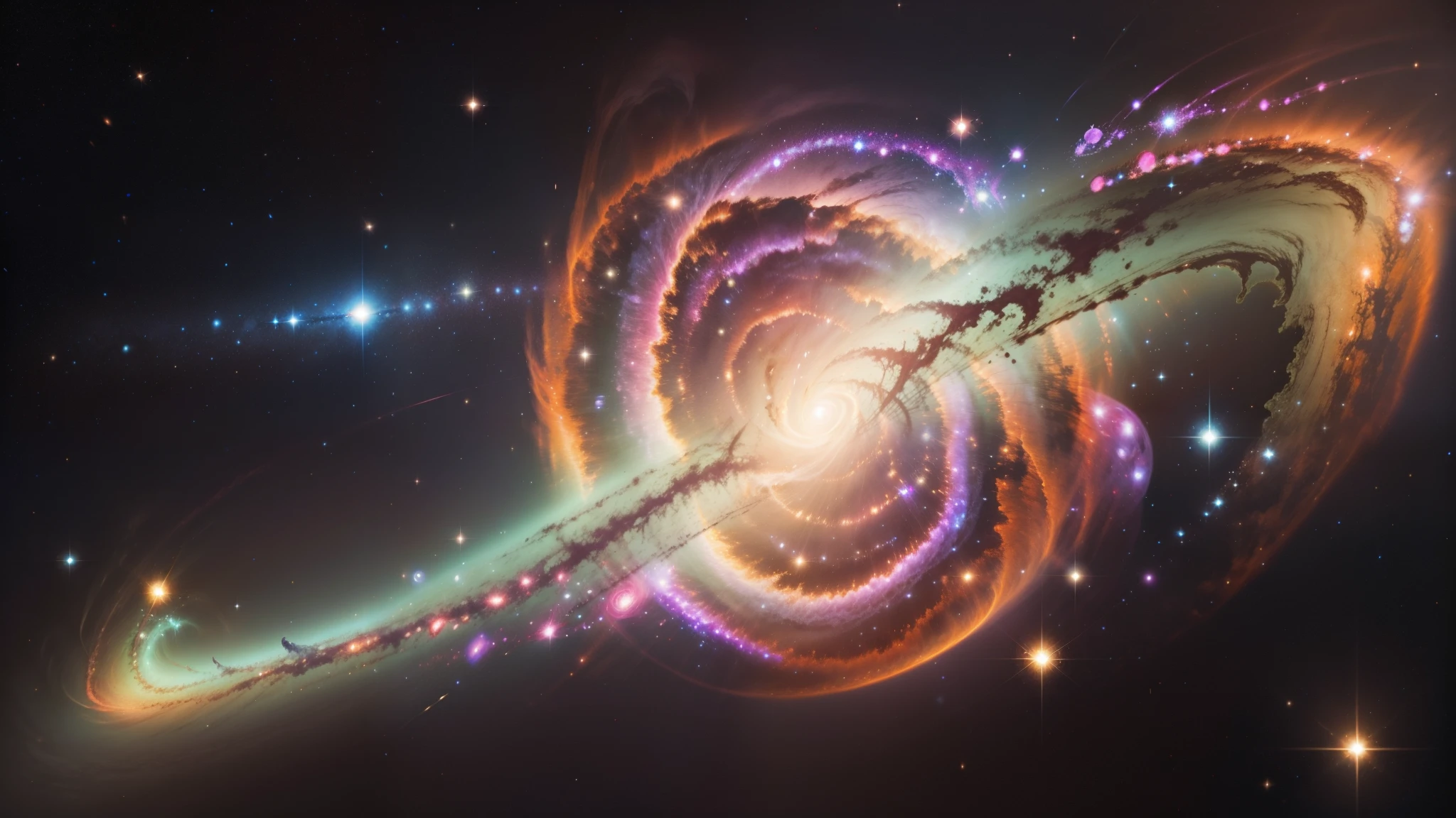 star々が渦巻くMilky Way, plants and bright spirals, Space and, Milky Wayの光のカラー, Milky Way色, splashes of neon Milky Way, swirling Milky Way, カラフルなMilky Wayのテーマカラー, The colors of the universe, galaxy, Milky Way swirling around, 美しいMilky Way, Milky Wayの色合, 明るいstar雲, Milky Way, Milky Way 宇宙 SF,Ultra high temperature plasma gas,quasar,
