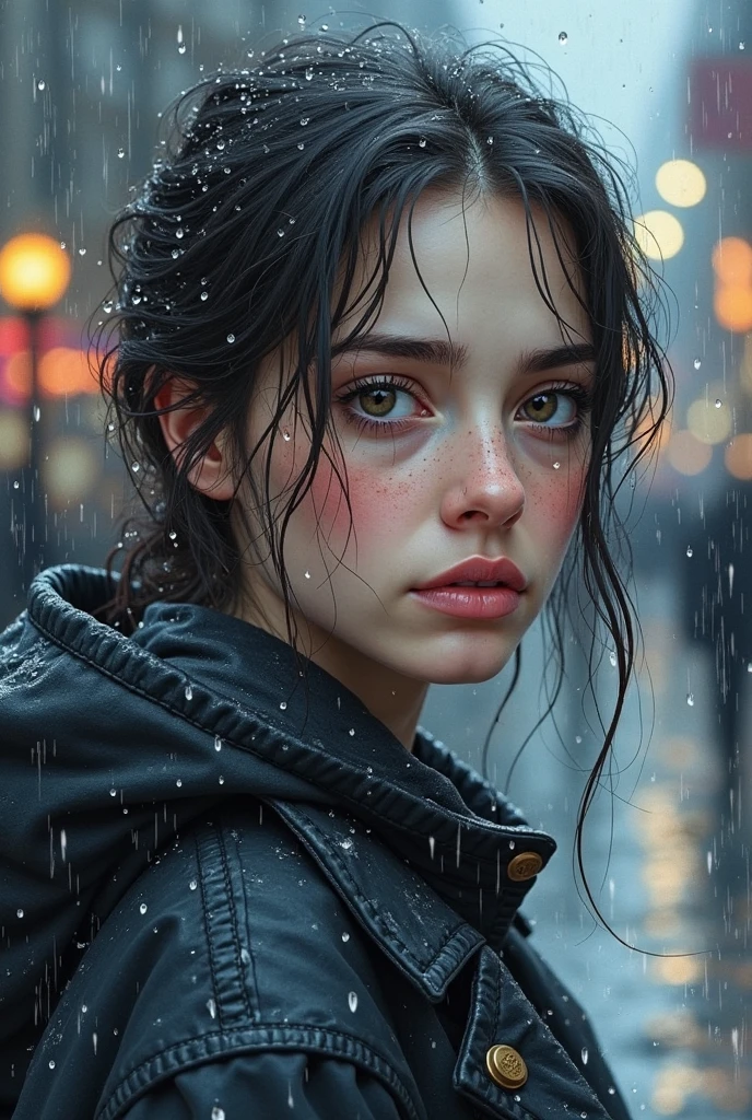 <lora:sdxl_lightning_4step_lora:.35> a beautiful woman standing in the rain <lora:Dystopia:.5>