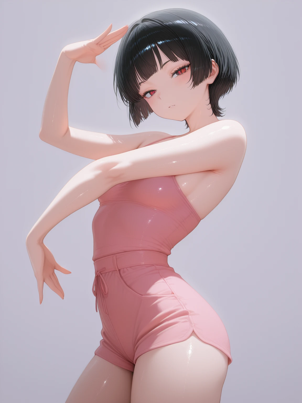 clear,Married Woman,mother,whole body,Character portrait,semi-long,Short Bob,slender,Slender,naked,nude,pants,underwear,全naked,skin,tits,skin露出,Black Hair,Small breasts,Small breasts,Hair tied up,Tying up,Characters only,three views、１Peoples, Side View, Front View,
