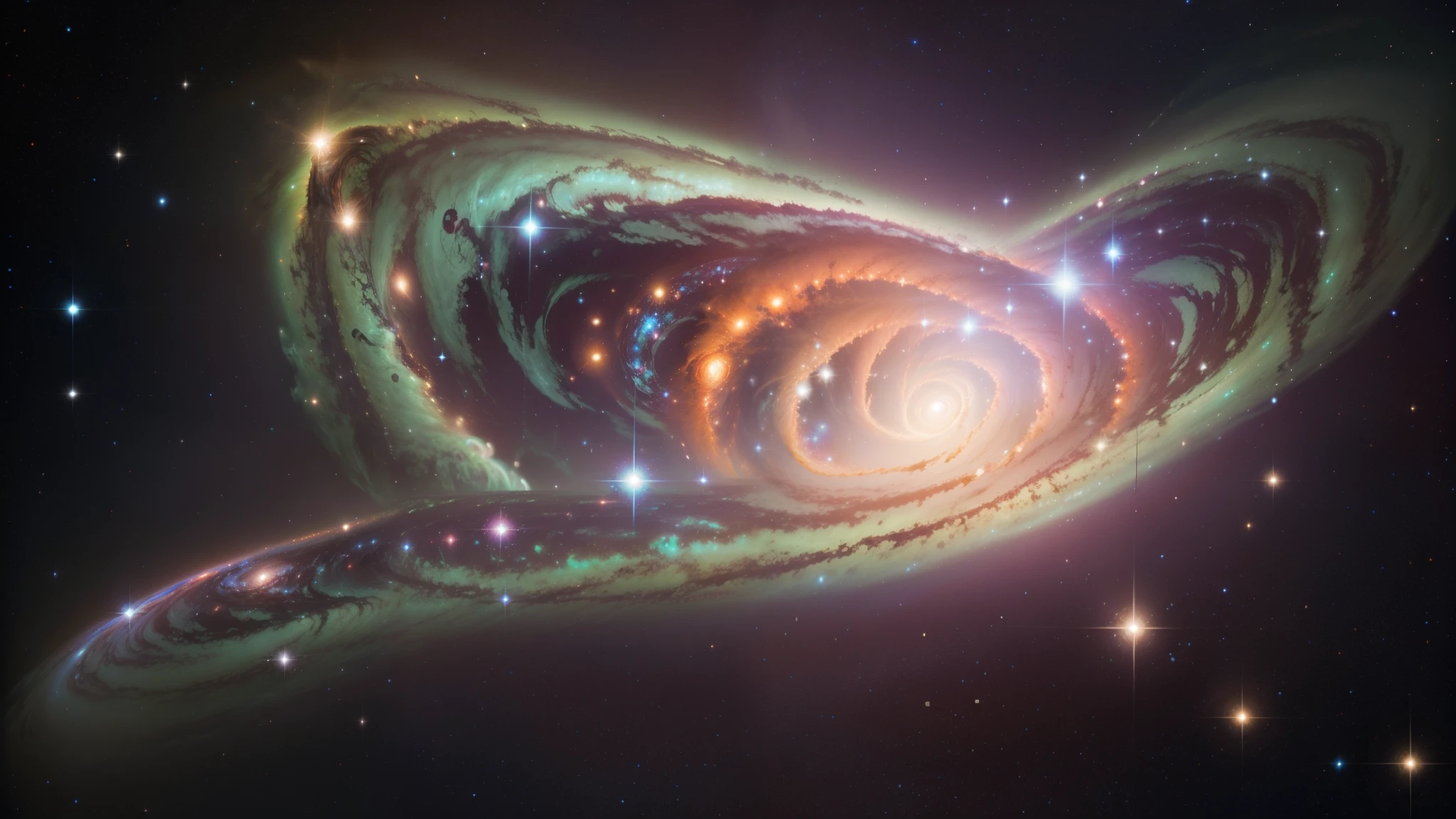 star々が渦巻くMilky Way, plants and bright spirals, Space and, Milky Wayの光のカラー, Milky Way色, splashes of neon Milky Way, swirling Milky Way, カラフルなMilky Wayのテーマカラー, The colors of the universe, galaxy, Milky Way swirling around, 美しいMilky Way, Milky Wayの色合, 明るいstar雲, Milky Way, Milky Way 宇宙 SF,Ultra high temperature plasma gas,quasar,
