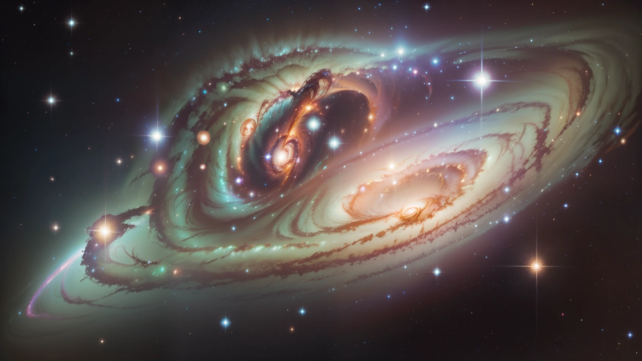star々が渦巻くMilky Way, plants and bright spirals, Space and, Milky Wayの光のカラー, Milky Way色, splashes of neon Milky Way, swirling Milky Way, カラフルなMilky Wayのテーマカラー, The colors of the universe, galaxy, Milky Way swirling around, 美しいMilky Way, Milky Wayの色合, 明るいstar雲, Milky Way, Milky Way 宇宙 SF,Ultra high temperature plasma gas,quasar,