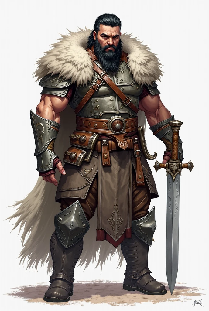 PueDes Diseñar un personaje para D&D, que sea De raza triflin, hombre De clase barbara, De una altura De 1.84 cm, De ojos color negros, long white hair, amante De la cultura, sostenienDo Dos hachas De mano, De piel color gris plateaDo, que tenga una eDaD De 25 años, carganDo un espaDon en la espalDa, De apariencia DelgaDa