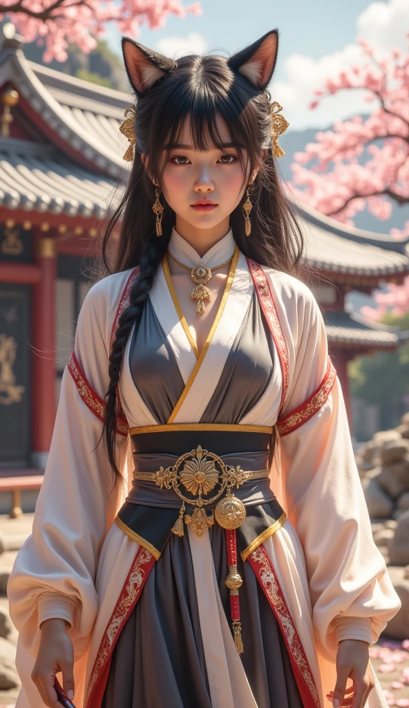 Girl, yellow Hanfu, transparent, long hair shawl, sexy, off-the-shoulder, no headdress, picture quality 8k,