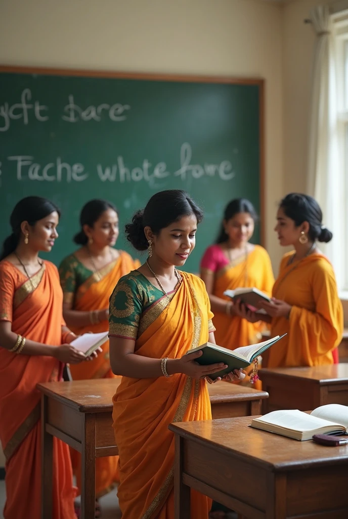 (Masterpiece),(8K),(High Quality),(School Class room woth black board),(Four Indian ladies),One Indian 55 years old,eldery,aged,Teacher,wearing red saree(Posing in cat pose,on top of the teachers table, breast taken out from saree,aged breast,hanging down,saggy,staigth hair,gray_black color,bathed with hair oil,drenched liters of hair oil in hair,breast exposed,hanging nipples,tingue out,in licking position),One indian school girl,wearing school unifom,standing next to teacher,(floppy breast,breast tanken out from school uniform shirt,school uniform shirt buttons open,breast exposing,floppy breast,hangging down,raised the skirt,vagina exposed,touching vagina,showimg vagina,self sucking breast,showing her vagina to teacher,curly hair,knee length,Bathed with hair oil),Two school girls,wearing school uniforms,sitting on chairs with out desk,kissing,put tongues out(floppy breast,breast tanken out from shirt, shirt buttons open,breast exposed,floppy breast,hanging down,raised the skirt,thighs exposed,touching breasts,showing thighs to teacher,french braided hairs,knee length,Bathed with hair oil,Drenched woth liters of hair oil in hair)
