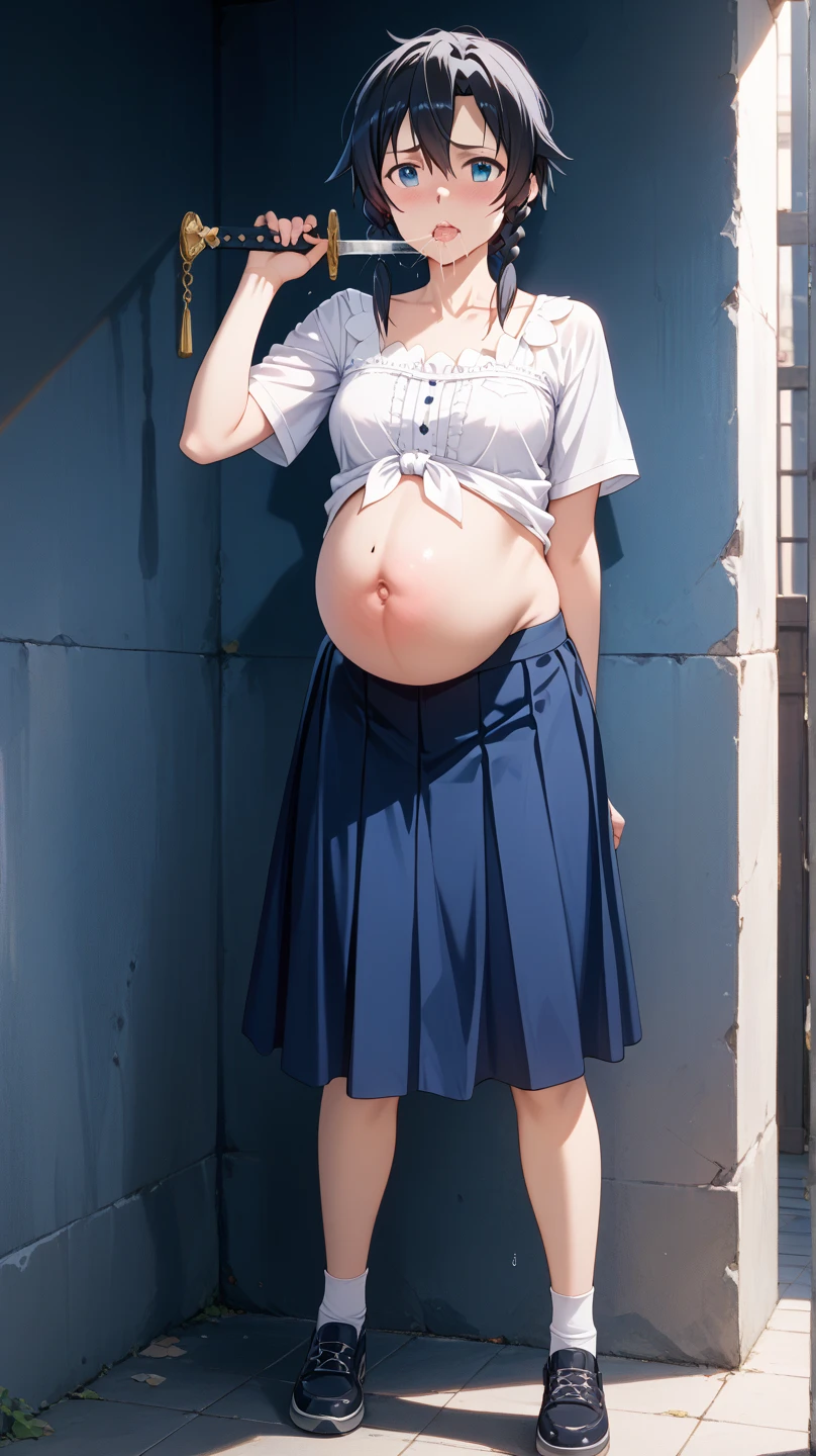 (masutepiece), Best Quality, Expressive eyes, Perfect face,full body Esbian,fullnude,Short stature,NSFW,Pregnant girls, Big belly,Japan's really cute sister,Youngest Top Idol, Hairstyle and hair color are random and cute........,elementary student,flat-chest
