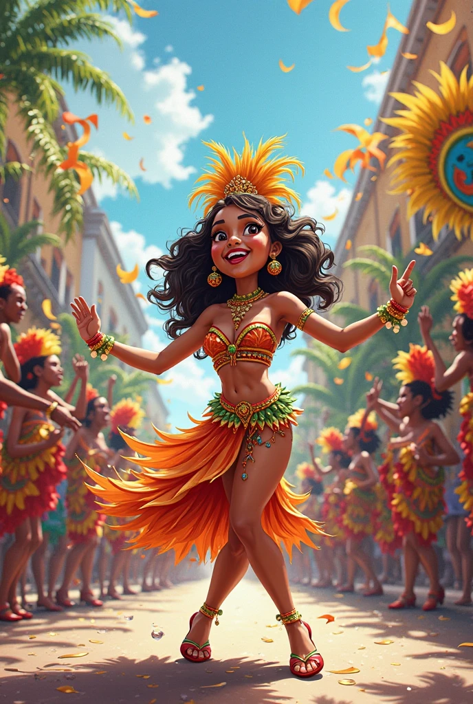 Mascot of a Brazilian woman 