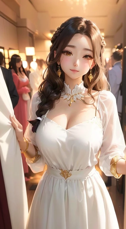 Mature Woman、beautiful、elegant、Voluptuous、sex appeal、beautiful hair style、variation Hairstyle、gorgeous、Alluring、precious metals、gem、The finest clotheadam、sexly、Dresses with elaborate designs、Top quality accessories、High quality、16K、Gorgeous、The supreme beauty、An inviting gaze、Beautiful moist eyes、Lots of flowers、Gorgeous、Glowing Skin、Shy expression、An inviting gaze、Beautiful moist eyes、nice smile、Inviting posture、posing