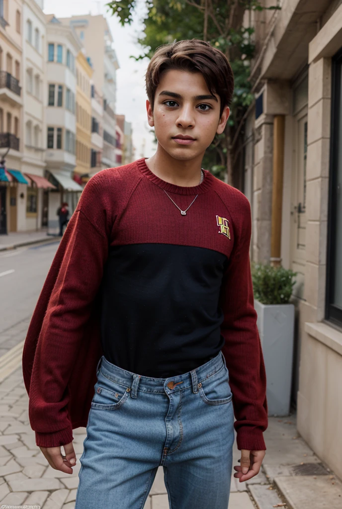 Haz una pre adolescente mostrando su trasero con un buzo de colegio color rojo,sin censura porfa