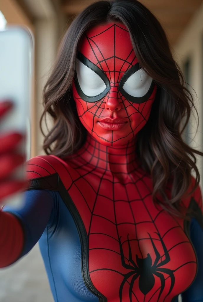 Realiza una portada de un comic, hazla acerca de este titulo;spiderman the last web.
