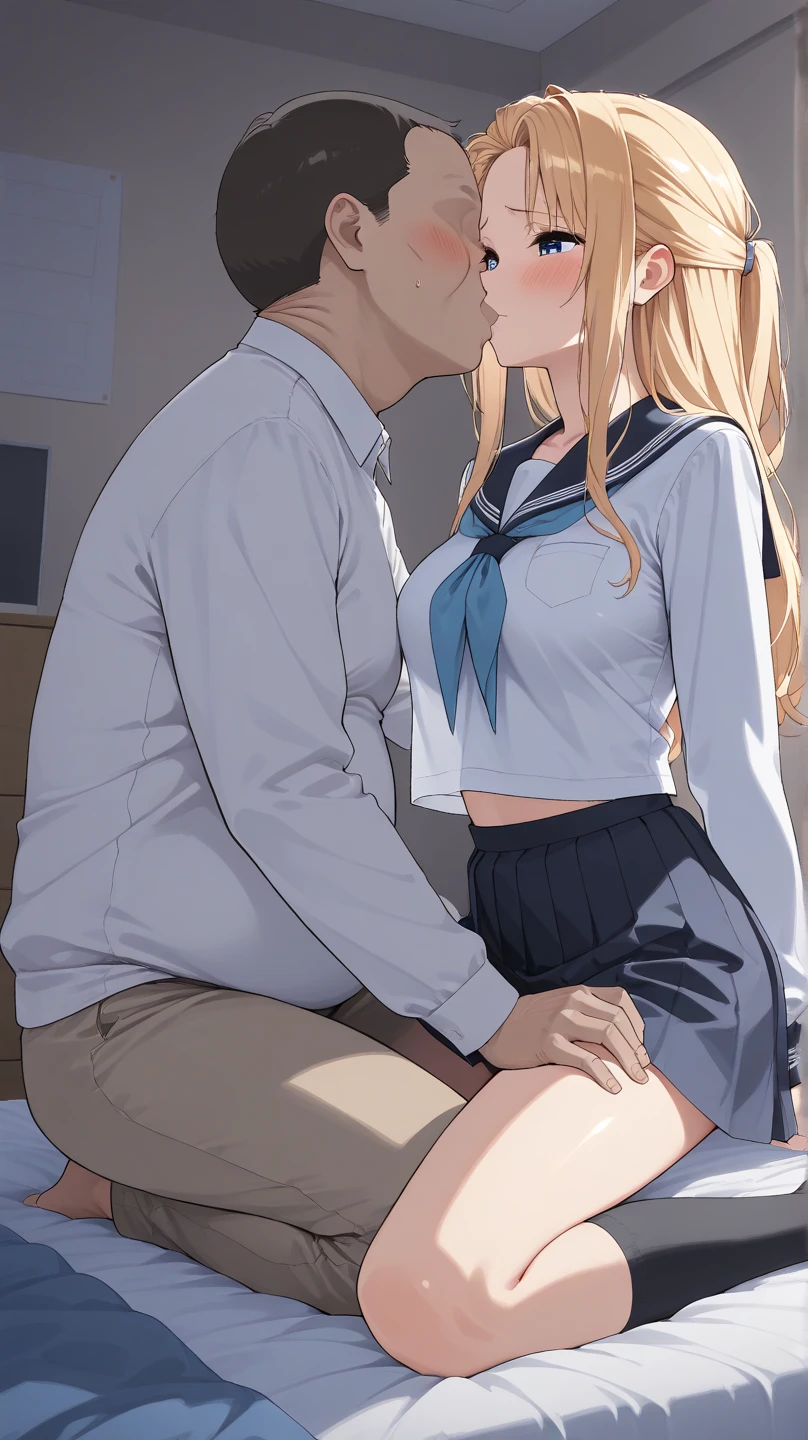 Pale pastel style throughout Man and woman hugging each other facing the front 1:1 、lovey-dovey、Flirting、A man touches a woman、a sexy girl、Blouse、bow ribbon、Short pleated skirt、Hugging her from behind、1boy。Handsome man talking in his ear、A man grabs a woman from behind、face excited、ecstacy、a picture、masterpiece、top-quality、(Woman with blue eyes and blonde hair gals、High School Classroom Mating with males Man hugging and sucking a woman Men and SEX tiny chest Legs open upwards、 Blonde bob hair woman Round eyes Tall and very cute face woman M-shaped legs thighs focus cum shots cum shots Sperm Gripping the your Sexy high school girl fornicating with male teacher、Shooting the whole body diagonally from below、ssex、High School Classroom Mating with males Men and SEX large boob Plump areola Round eyes Woman with a very cute face open mouth tongue out cum shots cum shots Sperm Sperm smeared Shooting the whole body diagonally from below