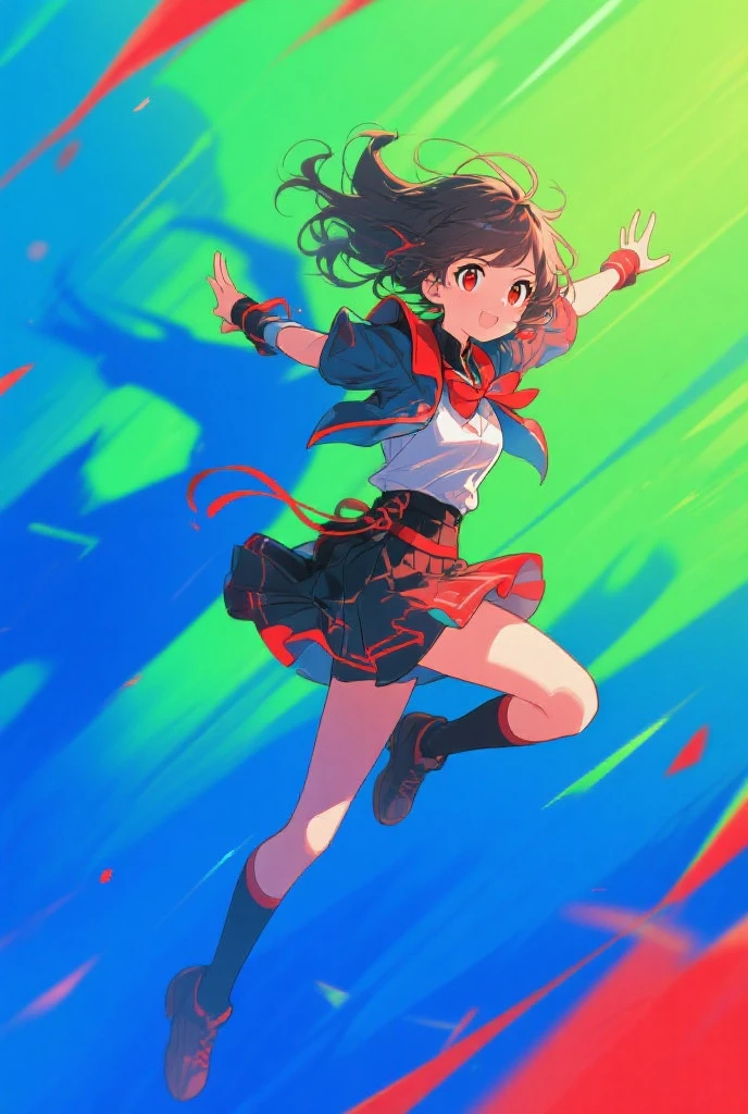 (masterpiece, highest quality, Highest image quality,photorealistic, Raw photo),school students are having fun throwing ink at each other,low leg panties,white t-shirt,smile,very happy,colorful stage,beautiful lighting, volumetric lighting, dynamic angle, sharp,