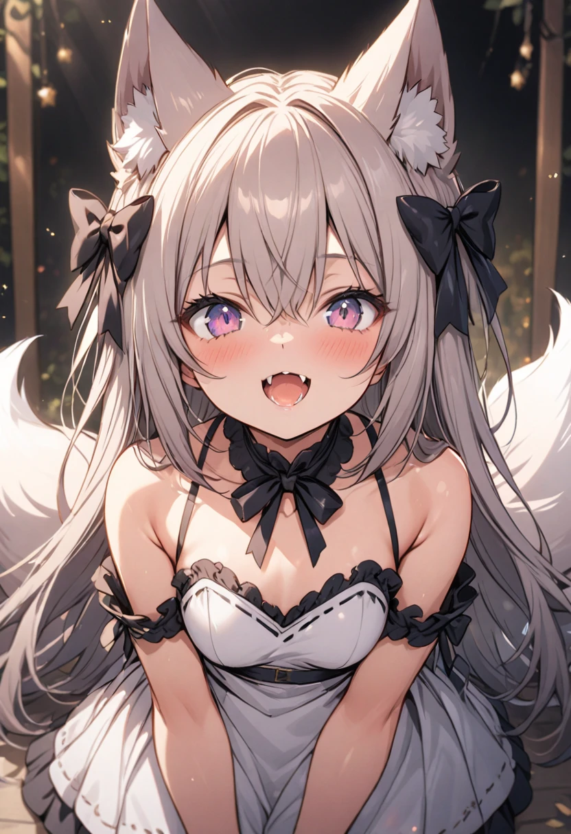 silber hair，Aimei，Colossal tits，red blush，embarrassed from，cum shots，Erect nipples，perspiring