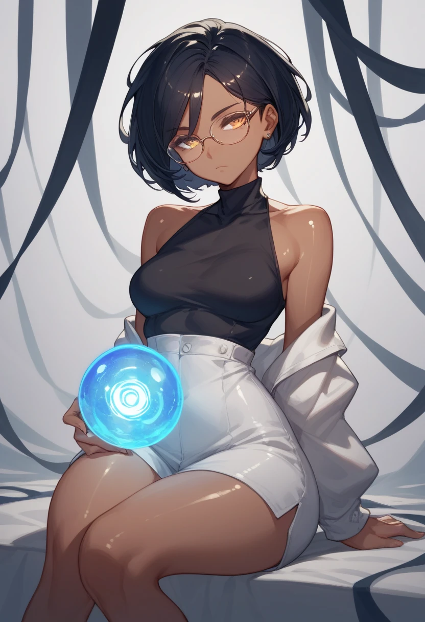 woman Full body nude Glasses sparkle