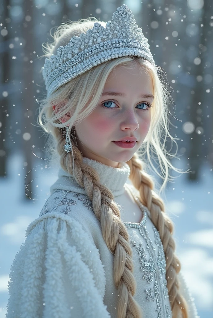 ((Rosto de AlexiaThompson01R)). O rosto de AlexiaThompson01R, 12 years old, emerges from the falling snow, her straight blonde hair capturing the softness of flakes dancing in the wind. Naked:1.5 Shine Like Sunbeams Against the Icy Backdrop. Your blue eyes radiate joy and your smile lights up the room, breaking the monotony of the cold day. Her body, enveloped by the cold, seems energized by the happiness that overflows. Your posture is arrogant, as if you dare winter to steal your joy. AlexiaThompson01R is more than just a kid in the middle of a Canadian winter; She is an image of hope and renewal, a radiant light amidst the cold darkness.