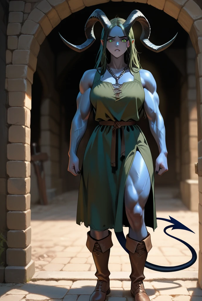 ((((Massive, tall, beautiful, buff, muscular pale white skinned woman mage with royal blue hair, black lipstick, ginormous bulky muscles, holding a air mage staff and wearing a beautiful hooded black enchanted robe with gothic armor and long beautiful skirt)))), (close view), massive muscles, massive biceps, hyper muscle shoulders, hyper muscle triceps, (long curly wavy hair), white eyes, (wearing an extremely intricate robes, magical robes), mage boots, beautiful skirt, smirk, black gauntlets, (in a windy Mystical forest), evening, Vascular arms, hyper vascular arm, hyper muscles arms, hyper muscle legs, massive arms.