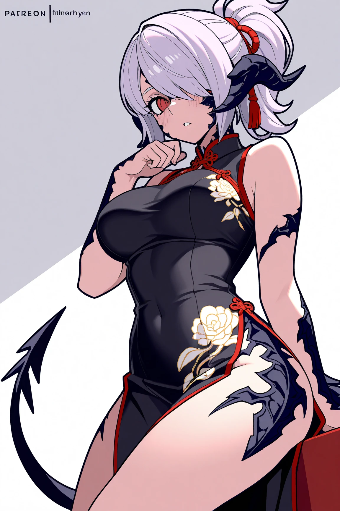 a smart(Sexy beauty secretary)Very good at discriminating and understanding the importance of pros and cons 、Translation skills are also excellent、The characteristic tattoo is a magical tattoo that creates his advanced wisdom.、Wearing a black half-dress, you feel like a Japanese god~