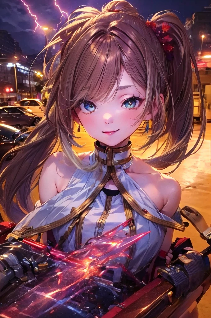 (obra prima) (perfection) (ultrarrealista) (sem defeitos) Asuna, SAO, sword art online, festa, noite, neon