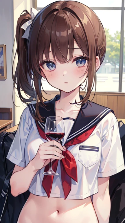 Blue eyes, Say goodbye to hair accessories, Hairstyles, Long hair,Black hair, bow,
Break the blue dress, Kiyosumi school uniform, Pleated skirt, school uniform, serafuku, Skirt,
BREAK looking at viewer,holding a wine cup,smile
Inside the tavern
break (Masterpiece:1.2), Best quality, high resolution, Unity 8k wallpaper, (illustration:0.8), (Beautiful detailed eyes:1.6), Extremely detailed face, Perfect lighting, Extremely detailed CG, (Perfect hands, Perfect anatomy),