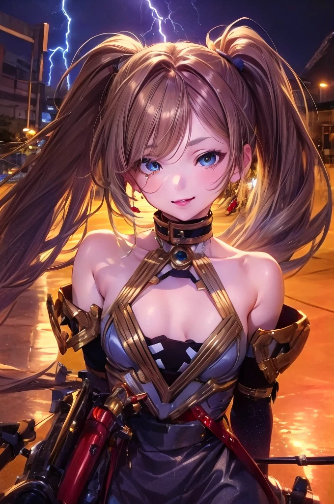 #Basics A girl is posing for a photo, animeのかわいい女の子, (((One Girl, Baby Face, 16 years old))),
BREAK
#Clothing Accessories
((Gold on black)Armor with a flame motif:1.4 : White dress under the armor:1.4 + (Gold on black)Gauntlet of:1.4 + (Gold on black)The breastplate is layered with:1.4 + (Gold on black)The chest armor is layered over the:1.4 + (Gold on black)She is wearing a skirt armor:1.4 + (Gold on black)Shoulder rest:1.4 + Black cape + Silver headdress + Has a big axe:1.4),
((Golden hoop earrings)),
BREAK
#Features
(Red hair:1.4, Straight bangs:1.4, Straight back hair),
(Droopy eyes,blue eyes), (Small breasts),
BREAK
#expression
(smile),
#background environment
((noon:1.4 + Grassland with horizon view:1.4 + blue sky + Sunshine)),
#composition
(Face the viewer:1.4, from below:1.4, (Dynamic Pose:1.4 + Are standing:1.4), Cowboy Shot:1.4),
BREAK
#Body parts elements
(Beautiful Hair,Shiny Hair),
(double eyelid, Long eyelashes),
(Expression of fine eyes, Beautiful and delicate eyes, Sparkling eyes, Eye Reflexes),
(Human Ear),
(Beautiful Nose, Thin Nose),
(Glossy lips, Beautiful Lips, Thick lips), (Symmetrical facial features),
(Detailed skin, Textured skin, Beautiful Skin),
BREAK
#Quality
(((highest quality)), ((masterpiece)), ((Very detailed))), ((High resolution), (16k,1080p)),
(Realistic), (Anatomically correct),
((comics, anime)), (3DCG), CG illustration,
