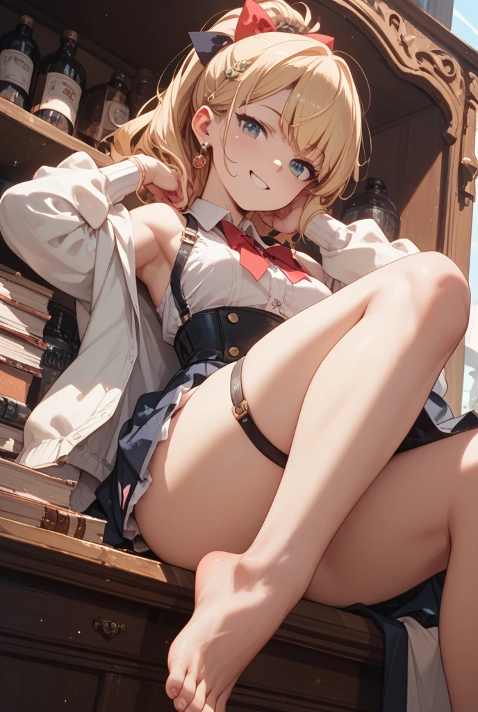 (La mejor calidad) (obra maestra ) Cara perfecta. kawaii & Siniestra princesa belleza joven en la ciudad de Los Angeles. (((Blonde curly hair)))