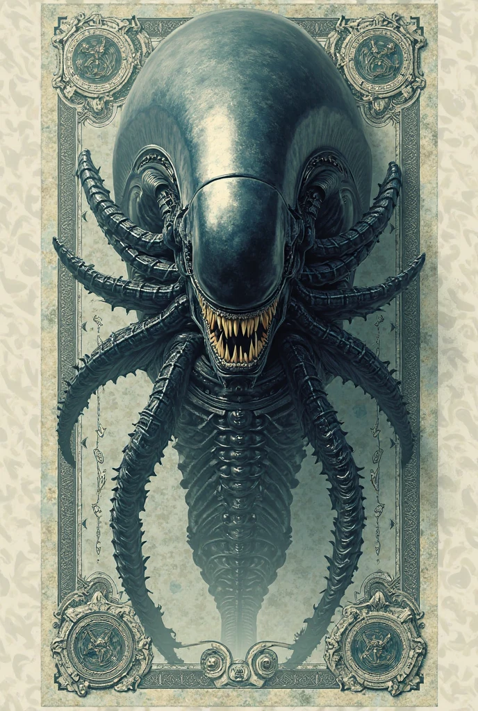 Conclusion: A reflection on the enduring fascination and fear inspired by Xenomorphs, inviting readers to contemplate the mysteries of these otherworldly creatures:1.6, reflection:1.2, enduring fascination:1.2, fear inspired by Xenomorphs:1.1, mysteries:1.1, otherworldly creatures:1.1, readers:1.1, contemplation:1.0.<lora:Xenomorph_Book_sdxl:1.0>