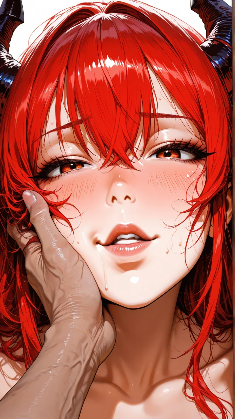 bitch, spread legs, legs up,hold own thighs,(lying),bottomless,show off pussy,(breast milk),orgasm face,((nose blush)),saliva,(crying),blindfold,steam,(sweat),spoken heart,cum facial,cum on feet,((cum in pussy)),having sex on bed,penis ,slut