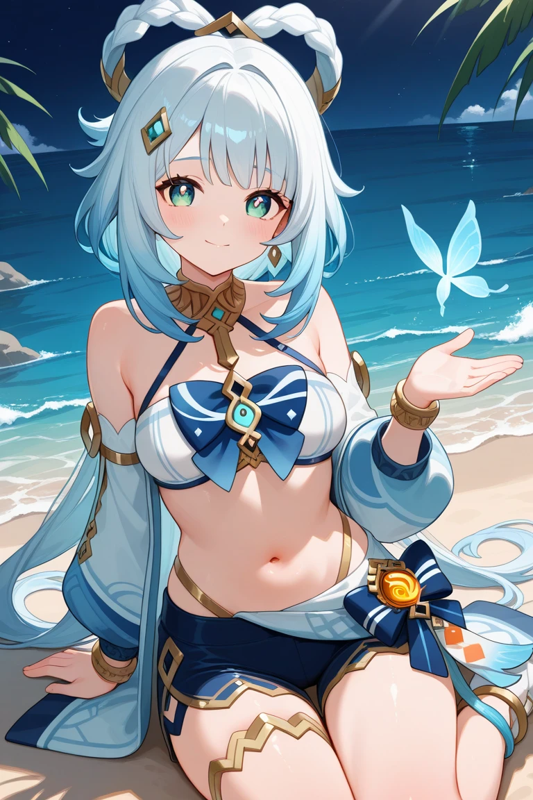 (Highly Detailed CG Unity 8K Wallpaper) (Better Quality) (Better lighting) (an extremely delicate and beautiful) juvenile girl, white micro bikini, ((bright color) (loincloth) (high slit)), ((high-cut) (sharp thong) (cameltoe)) high-slit, (wavy (dark purple hair), leaping, martial arts stance, dynamic pose, bulging breasts, cleavage, ((emerald eyes) white highlights), (metallic (hair ornament)), bare legs, sunny blue sky