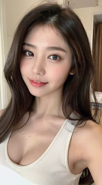 seed:2020674263.((Full body angle:1.1)).((Highest quality, 8K, masterpiece:1.3)), ((from below:1.1)).concentrated:1.2, Perfect body beauty:1.4, Hips:1.2, ((Delicate Hair)), (Colorful dress :1.1) , ((Highest quality、8k、masterpiece:1.3))、1 Girl、A sloppy smile、Esbian all over、Slim face、Big Boobs、Beautiful woman、(Dark Brown Hair)、Long Hair、1.1、Flickering Valley、Detailed eyes、double eyelid、Blurred Background、超Slim face、Smile、Looking down、living、
