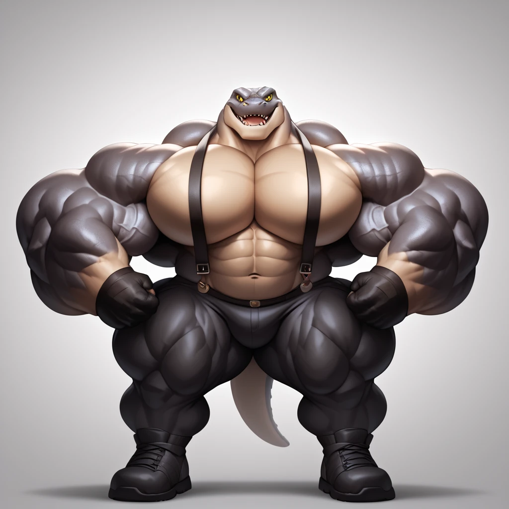 (ultra-detailed, realistic:1.37), machamp (best quality), 4 arms, detailed muscles, nude, powerful pose, flexing with 4 arms, muscular body, toned physique, intense facial expression, shiny skin, bulging biceps and triceps, strong and defined abs, ripped back muscles, dynamic shadows and highlights, vibrant colors, studio lighting, dark background