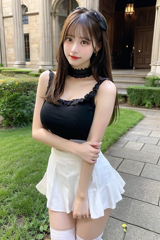 ((Best Quality, 8K, Masterpiece:1.3)), Focus:1.2, Perfect Body Beauty:1.4, Buttocks:1.2, ((Layered Haircut, Normal Bust:1.2)), (Street:1.3), Bandeau Dress: 1.1, Highly detailed face and skin texture, Fine eyes, Double eyelids, whitening skin, long hair, (Shut up: 1.3),