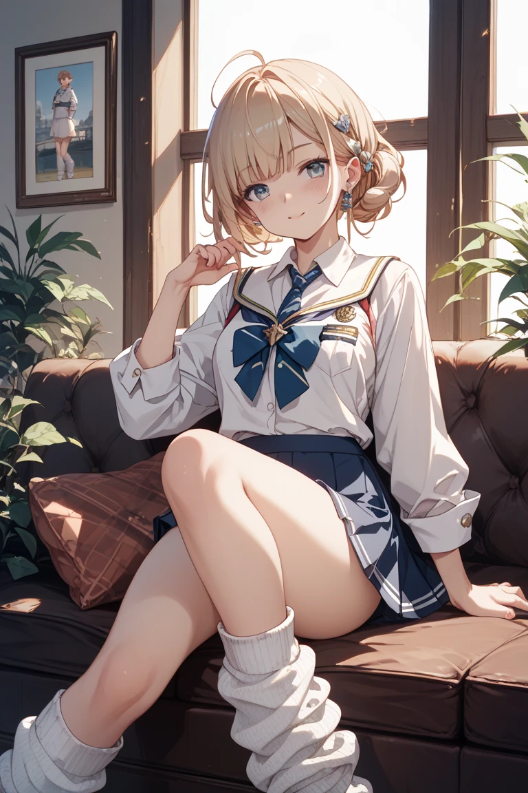 8ｋ,Highest quality,masterpiece, Sharp focus,high school girl，，Blonde，Lewd，Sailor suit，
