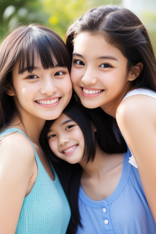 3 children hugging each other