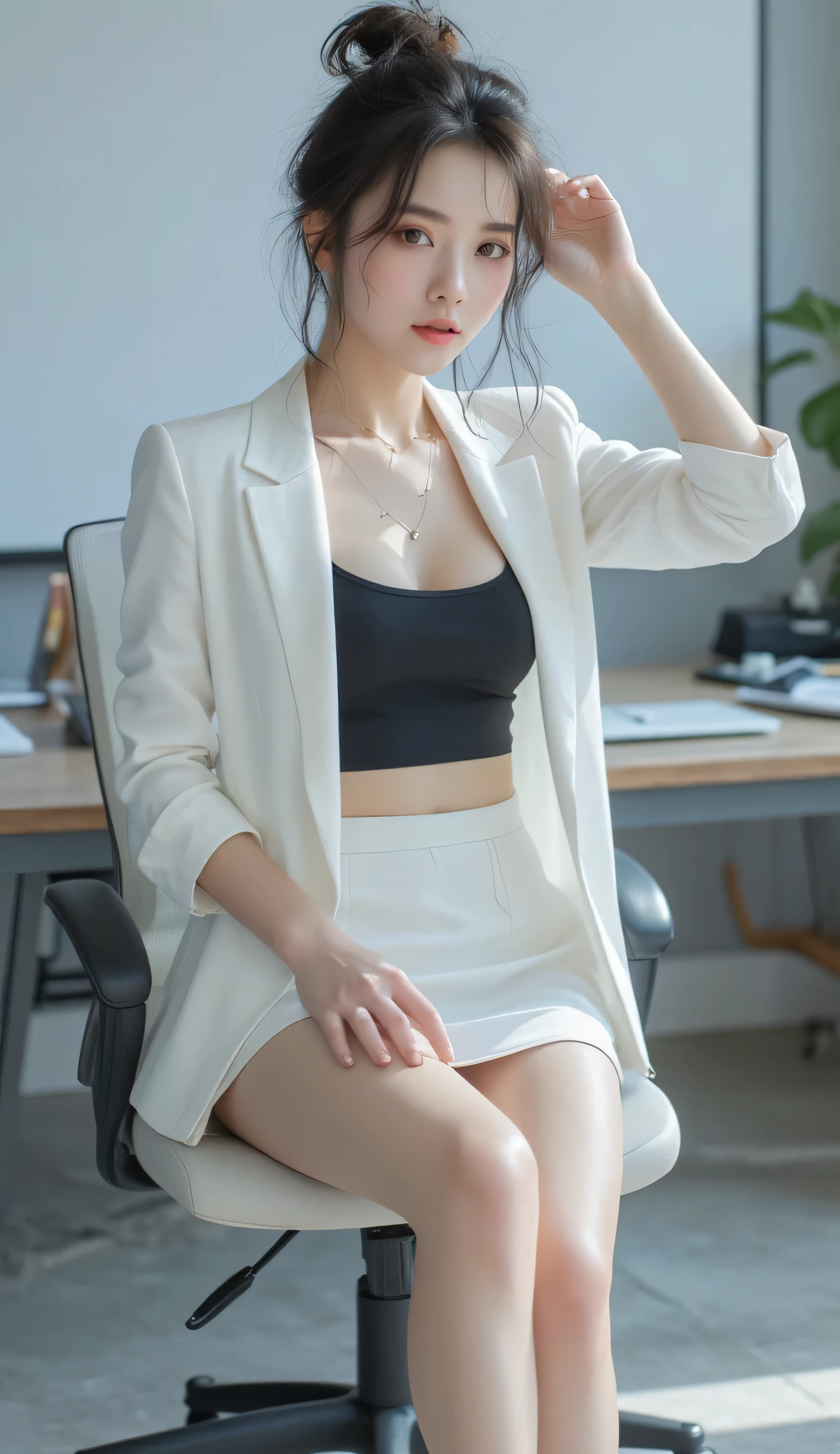 Tall and slender beauty、Beauty in suits、Colossal tits、undershirt、Cool beauty、Career woman、Japan beauties、modeled、tiese,office room,janelas