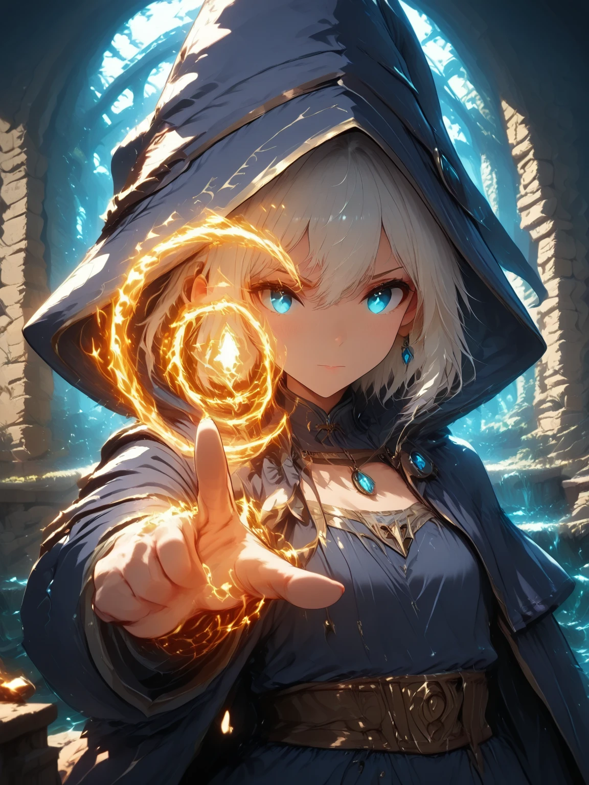 (masterpiece, best quality:1.2), (1girl, solo,detail eyes,iris,wizard,spell magic,in a dainamic motion),dynamic magic effect