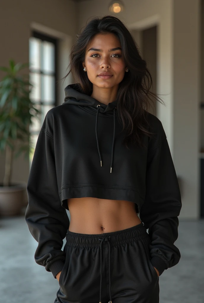 {(georgina rodriguez, using (quadriceps marking on black leather leggings), is ((sweatshirt {maroon}, with Toca De Frio Stylish Beanie in pink wool)), (sensuous)body chest, quadril far away, Waist slender, far away, thick thighs with quadriceps muscles,}, using the best shadow lighting techniques, mesmerizing that transcends the visual, image in stunning 8k resolution and raw format to preserve the highest quality of details. ultra-realistic image, perfect symmetry, vibrant and clear, dynamic view, high level of detail and definition, 1200 PPI - Photographic resolution with greater color realism, hyperrealisti, high fidelity, cinematic, 8K UHD image resolution.