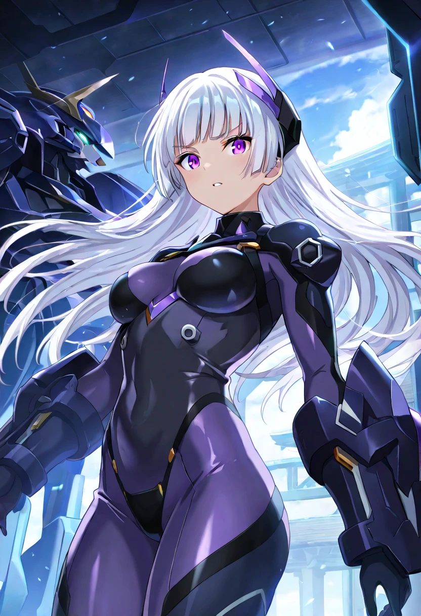 (masterpiece:1.1), (highest quality:1.1), 1girl, mecha, robot, armor, bodysuit, mechanical arms, mysterious expression, magical, magical effects like sparkles or energy, flowing robes, mystical background, rim lighting, side lighting, cinematic light, ultra high res, 8k uhd, film grain, best shadow, delicate, RAW, light particles, detailed skin texture, detailed cloth texture, beautiful detailed face, intricate details, ultra detailed, mecha musume, mechanical arms, headgear, bodysuit, (plants:1.3), gold, luxury, (red), (looking at viewer), long hair, silver hair, (wavy hair:1.1), red eyes, (forehead:1.5), medium breast, smile, mature, adult, seductive, half-closed eyes, 30 years old