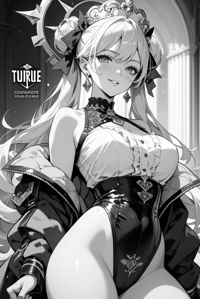 ((((((maid apron, puffy long sleeves, frilld, bangs,  on the bed))))))((((The whole body is covered with oil，Oily shiny，oily，Oily and slippery,with her mouth open,The tongue comes out of the mouth,Blush:1.2,Loose cuffs,))))(((((((Monochrome world, Use only black shades, White, and blue, Grim,zentangle:1.2, geomerty:1.2, )))))))，((1girll,mature,Amazing,Sharp focus,seductive lady，Solo，From above:1.3,Tattooed with，Loose knitwear,Military jacket，thigh band,))(Masterpiece,Best quality, offcial art, Beautiful and aesthetic:1.2),((hyper HD,ore,Golden ratio,)) (16k),((Upper lens,Facial closure:1.2,focus onface:1.2,Vampire, (((slime-liked breasts))), (((Sagging breasts))))),(Physically-based rendering),Sharp focus, (((highdetailskin,))),intricate outfits，Delicate pupils,Cardiac pupils,Danfeng Eyes,((((detailed hairs|Long hair|Long bold side bangs|Cover your eyes|Naturally curly|Disheveled hair)))),Slender,(masterpiece sidelighting),(The sheen),(Beautiful hair,Beautiful eyes,）((unbelievable Ridiculous,)),((extremely_Detailed_Eyes_and_face)),AV actor,(Dynamic configuration: 1.2),Brilliant,Glossy, (Photorealistic), ((Metal earrings)), two-sided fabric,Ultra-precise depiction, Ultra-detailed depiction,
