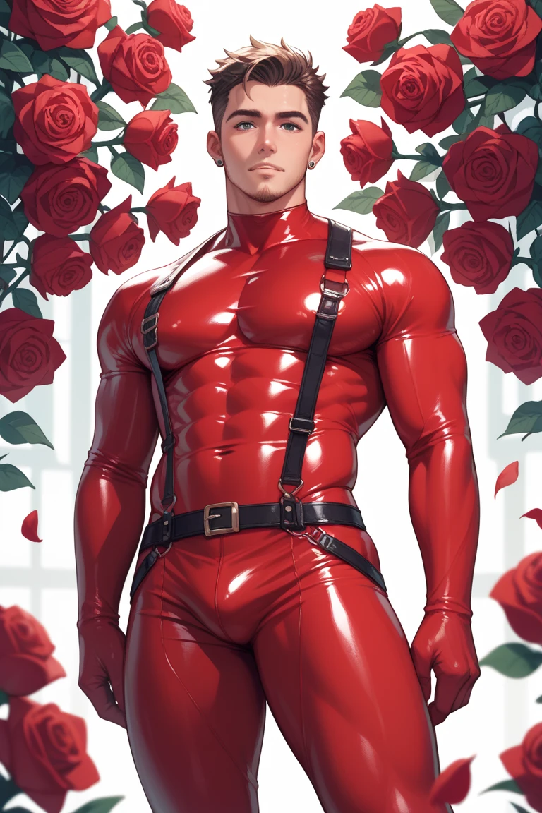 (Anime style),(nsfw:1.5),(masterpiece,ultra quality:1.3,High resolution:1.4),Beautiful detailed,extremely detailed,16K,exquisite,absurdity,highres,Beautiful background,Beautiful skin,((Twink Ninja giving a greedily blowjob)),1man,alone,POV,(giving a blowjob,cum),(Twink,Feminine traits face,(Very spiky Splashed Shorthair),Sigh of excitement,dissipation,anger,Drooling,blush,Sweaty),Thick male chest,fit,Six Pack,arm muscles,Sway Red long scarf Details,Covered Big Areola,black Full Body Suit Details,Groin bulge,Bracelet,Boots,Toilet room,cinematic lighting,chiaroscuro,deep shadows,deep focus, sharp focus,(Clear lines:1.3),Dramatic Shadows,Finely delineated,Dramatic angle,Hyper Detail,((Beautiful detailed blowjob face)),Beautiful detailed Round eyes,((Beautiful detailed mouth giving blowjob)),((Beautiful Detailed view of a hand holding a penis)),(Beautiful detailed male Muscular body:1.3,Clear and detailed muscles:1.3),(((Beautiful highly detailed penis))),(((Beautiful highly detailed Testicles))),(Perfect Anatomy)
