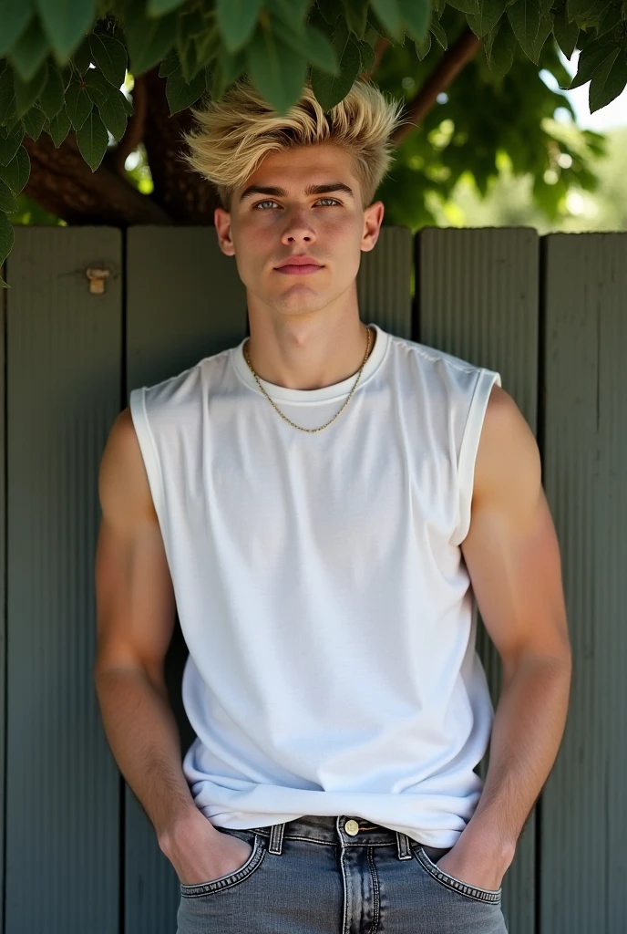 Instagram Story Photos of a Charming Blond Man:
1. High quality, high resolution, Masterpiece: 1.3, Handsome Blond Man, Masterpiece, Wide smile, Realistic, 1 man, captivating blue eyes, piercing gaze, chiseled jawline, lean physique, stylish attire, off-white T-shirt, dark jeans, sneakers, urban setting, graffiti murals, city lights, vibrant colors, dynamic poses, selfie mode, AR filters, bokeh effect.

2. RAW, Best quality, high resolution, masterpiece: 1.3, Dashing Blond Man, Master