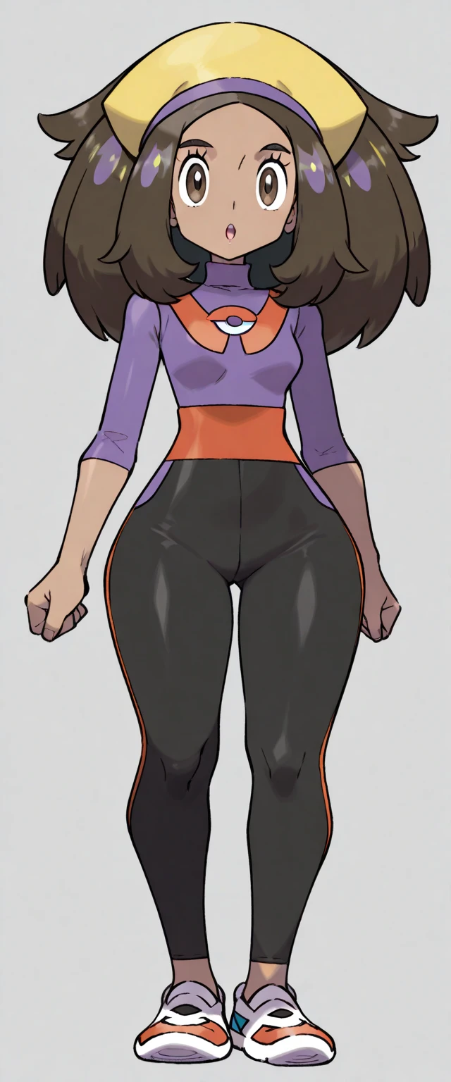 beautiful, masterpiece, best quality, 1 girl, solo, black  hair, short hair, bob hair, bare neck, bare shoulders, blue eyes, medium breast, orange ruffle off the shoulder top, orange strapless shirt, belly button, thin waist, blue leggings, black high heels, Mexican Village background