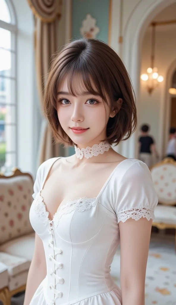 ((artwork、highest quality、Very detailed、High resolution、Realistic、Sharp focus、Cinema Lighting))、(1 girl)、One shot, Not a failure、Beautiful Face、Realistic Face、(Black Hair、Boys Short Hair、Cut Style、Cut out)、Beautiful hairstyle、Realistic eyes、Beautiful and beautiful eyes、Realistic Skin、Beautiful Skin、Capue Organized、charm、Golden Ratio、Glasses