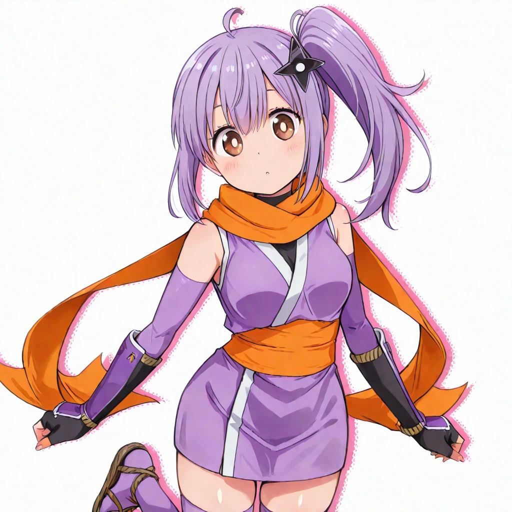 (Perfect body),Best Quality,16 K、(((Lori)))、blush、(V-shaped eyebrows)、Tsuriformes、:D、embarrassed from、(((Longhaire)))、(((((hair messy)))))、(Yellow eyes),((Gray hair)),(Sweat)、Black knee socks、((Kimono))、(((sleeve less)))、(a miniskirt)、((whitepanty))、((Pink scarf))、((Big ass))、(((flat chest)))、(((thick thighs)))、(Hands behind the head)、Armpits、Electronic space、