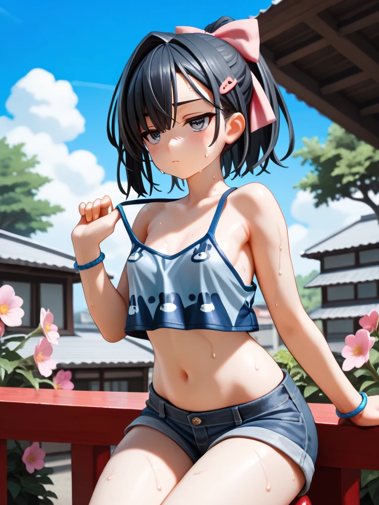 (masterpiece:2.0), (top-quality:2.0), (Naked in a hot spring:1.5), (tiny white string bikini:1.5), (Super Sexy Pose:1.5), (from below looking up:1.5), (blushed face:1.5), (hide crotch with hands:1.5), (hiding chest with hands:1.5), (Spilling:1.5), (Realistic:1.5), under the boobs, You can see the on the side, Naked, 1 little girl, Precise little hands, Embarrassed look, lightsmile, A surprised face to see me, a very pretty girl, Innocent face, Young Face, Clear eyes, Shining eyes, tiny chest, shoulders can be seen, Tummy is visible, I can see the cleavage, buttocks visible, The crotch is visible, No pubic hair, Dynamic Posing, Beautiful skins, ultra-definition, Top resolution, Japan High School Student, Brown hair
