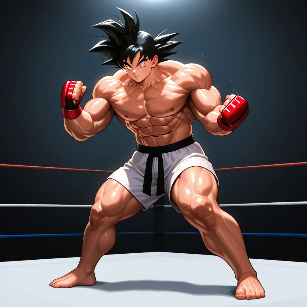 (Eine detaillierte Zeichnung von red mit roter basecap auf dem Kopf , Bodybuilding-Fitnessstudio.), With a naked torso, oiled body, Ripping clothes, the strongest of all, huge muscular body, big Bizeps, big shoulders, Muskelbeine,Abs, Barefoot, Kampfkunst, hoher Tritt, Full body image, seitliche Brust, Wrestling Kampf gewonnen , beserk