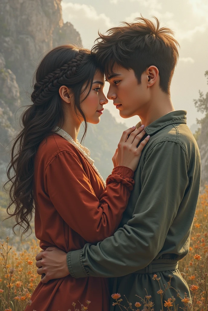 (best quality), extremely delicate and beautiful, Amazing, finely detail, masterpiece, ultra-detailed, highres,(best illustration), (best shadow),intricate,stunning skin details,sharp focus, volumetric fog, 8k UHD, DSLR, high quality, (film grain:1.4), fantasy,(black and (red) tone impression)
A man cradles a lifeless girl in his arms, standing amidst a tumultuous ancient battlefield in China 