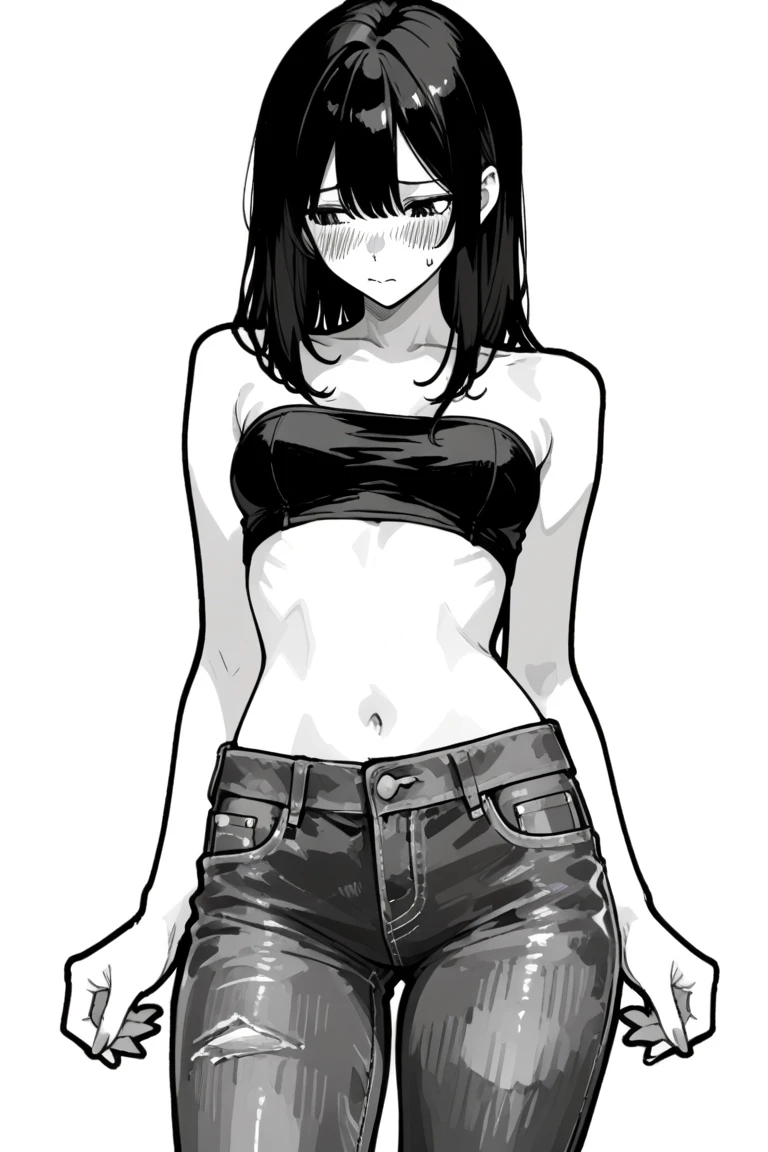 Realitsic very skinny top model girl, Charli D'amelio: 2.0 , naked, ((very very small waist)), ((ribs visible)), thin arms, thin legs, fine and beautiful face. ((Very skinny and fine body)), small breats, flatchest. ((Anorexic girl))., HD, 8k, high quality, ((thick belt at the squeeze waist))