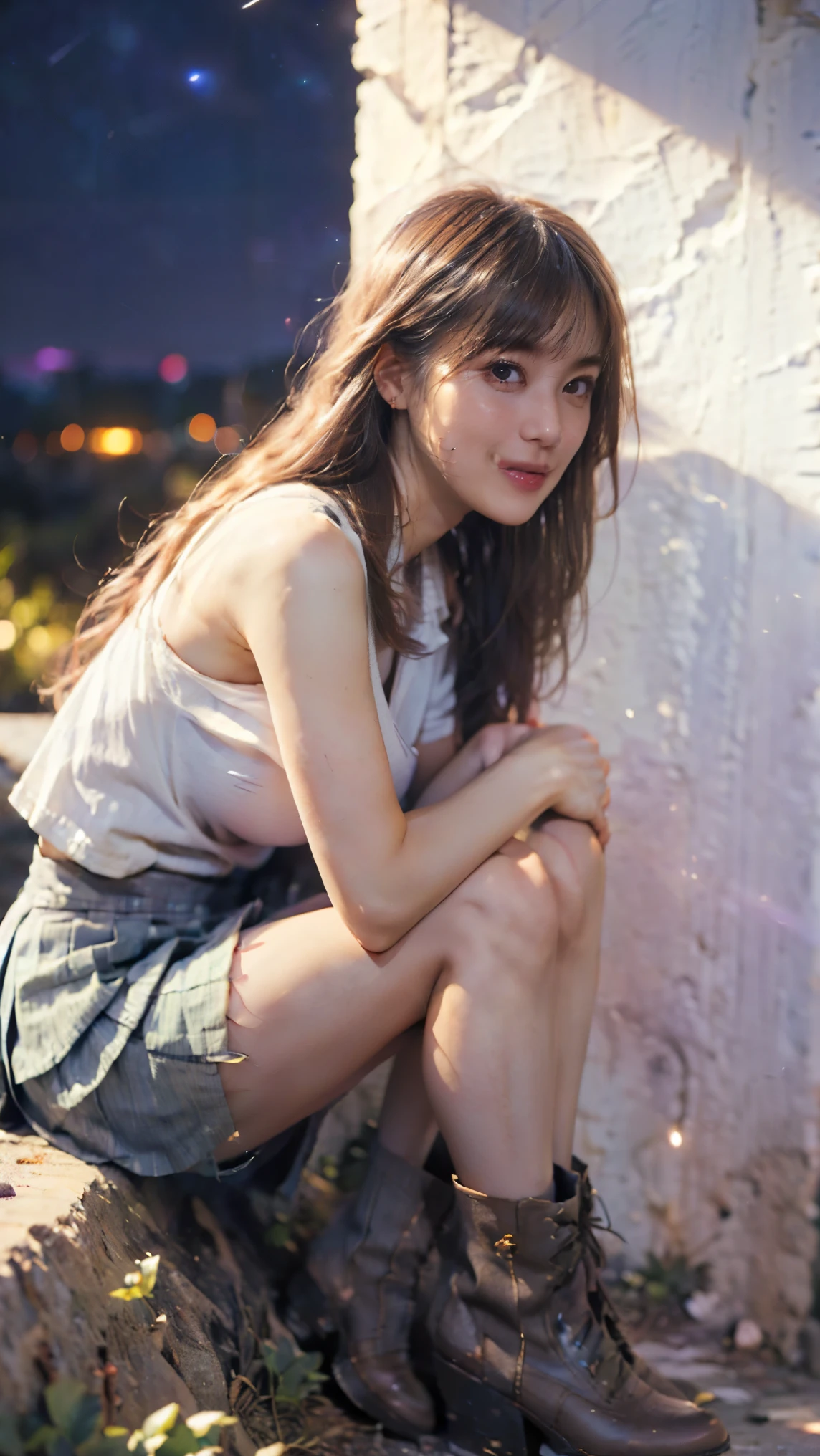 (8k, RAW photo, best quality, perfect anatomy, masterpiece:1.2), (realistic, photo-realistic:1.4), (extremely detailed 8k wallpaper), sharp focus, professional lighting, depth of field, cinematic lighting, 25 years old Beautiful and cute japanese actress, smile, wearing a traditional Japanese kimono, Crouching Open the foot in under hair、Urinating、
