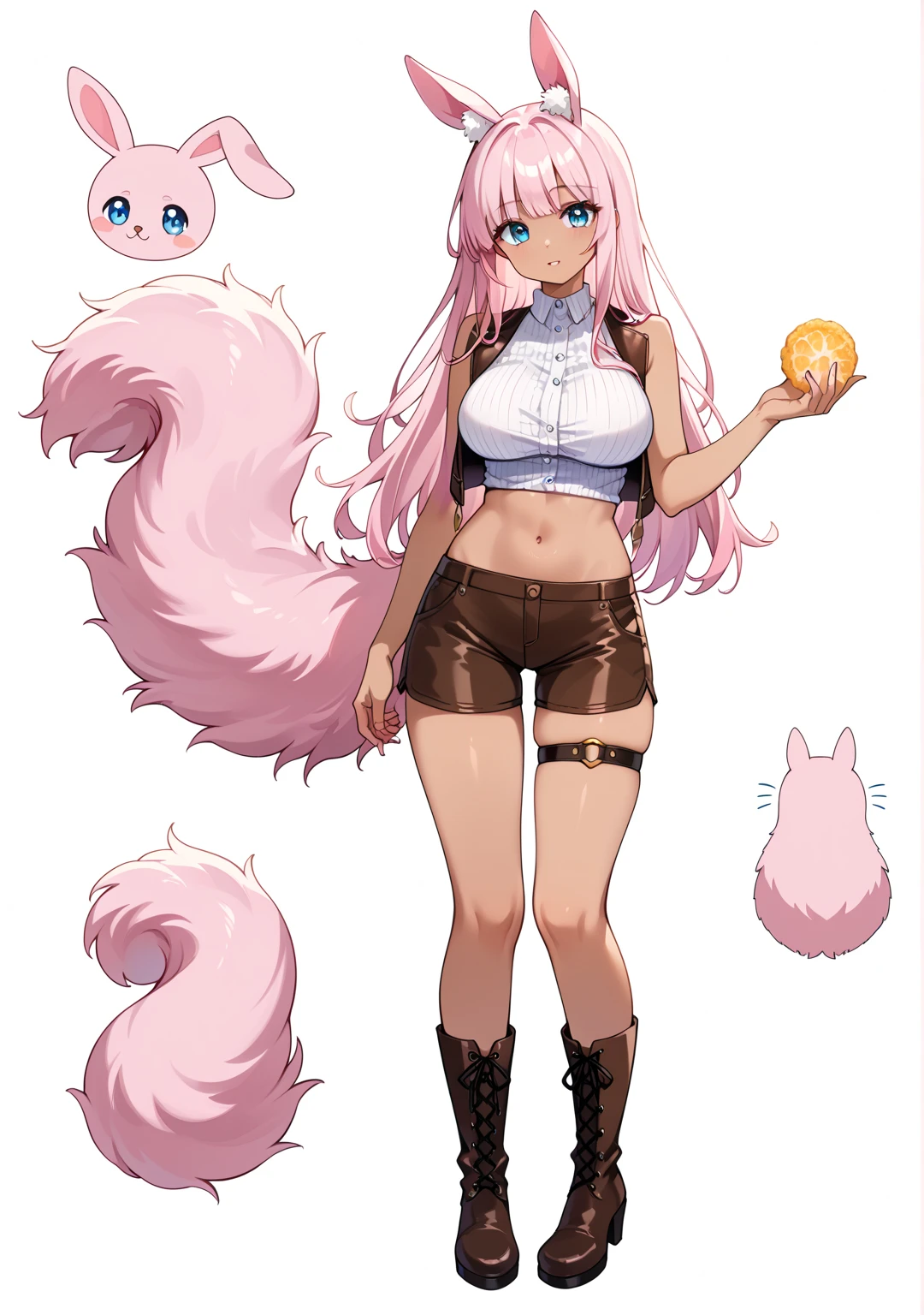 pokedex entry, pokemusu, pokemon, 151, mew, psychic, pink, rare, A Mew is said to possess the genes of all Pokmon. It is capable of making itself invisible at will so it entirely avoids notice even if it approaches people., personification, poke ball, 1girl, 1boy, poke ball (basic), pink hair, jewelry, english text, character profile, artist name, purple hair, hat feather, long hair, tail, very long hair, absurdly long hair, character name, monster girl, anklet, braid, bracelet, blue eyes, hat, animal ears, handstand, pink skin, colored skin, long braid, necklace
<lora:concept-pokemusu-v2:1>