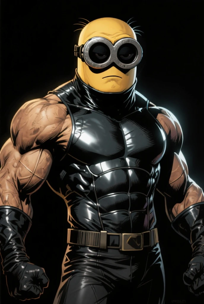Latino dom, 20 years old, short hair, men, hairy, hairyalpha, BeardAlpha, wearing a superhero clothes, wearing a superhero cape, tight uniform, kevlar fabric, gloves, elbow pads, shoulder pads, wearing a pectoral harness, oversized pectorals, heavy pectorals, oversized bulge, intimidating, smirking, threatening, bara, prison background